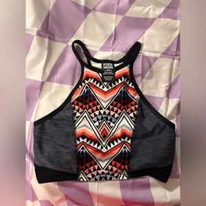 PINK Victoria's Secret Black and White Sports Bra